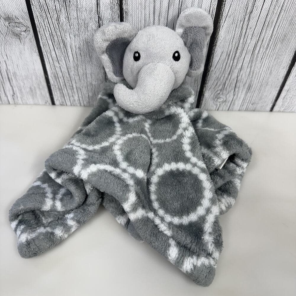 Hudson Baby Plush Lovey Grey Elephant Security Blanket Stuffed Toy